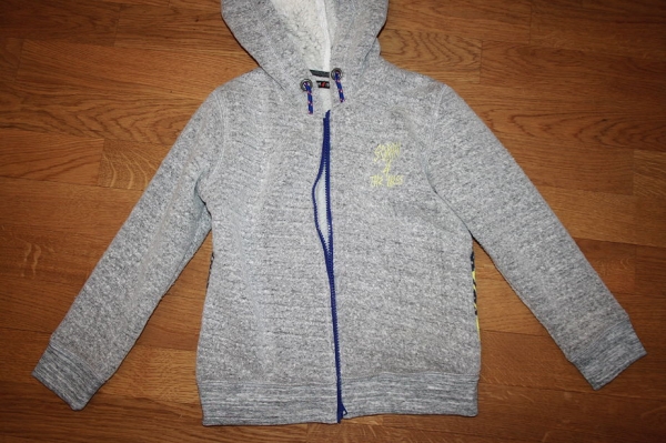 Sorry4theMess Kapuzen-Sweatjacke gris chiné