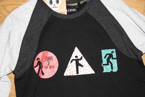 Sorry4theMess raglan longsleeve "traffic" noir