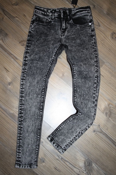 Sorry4theMess skinny denim pants black acid wash