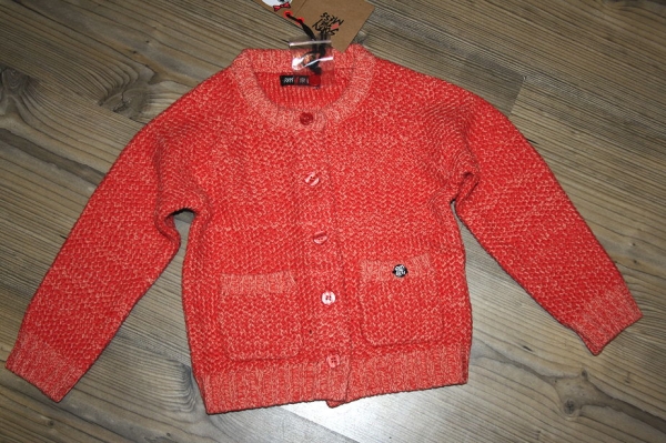 Sorry4theMess knitted cardigan corail vif