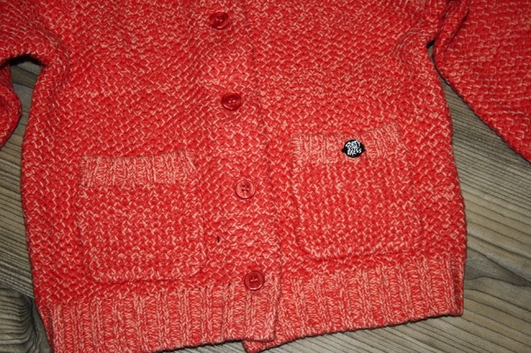 Sorry4theMess knitted cardigan corail vif