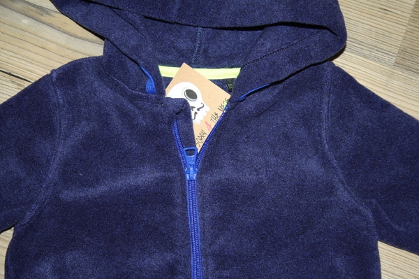Sorry4theMess Kapuzen Fleece-Jacke indigo