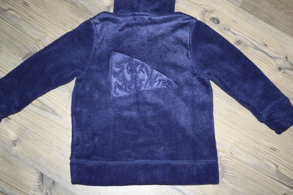 Sorry4theMess Kapuzen Fleece-Jacke indigo