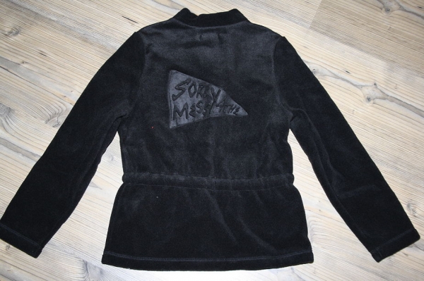 Sorry4theMess fleece cardigan noir