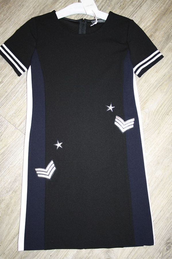 Geisha short sleeved sailor dress black