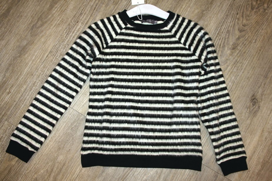 Geisha striped knitted pullover black/offwhite