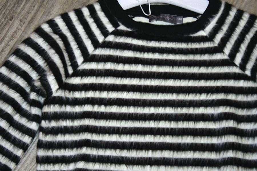 Geisha striped knitted pullover black/offwhite