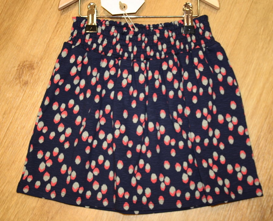 nice things jersey skirt "bicolor brush print" navy