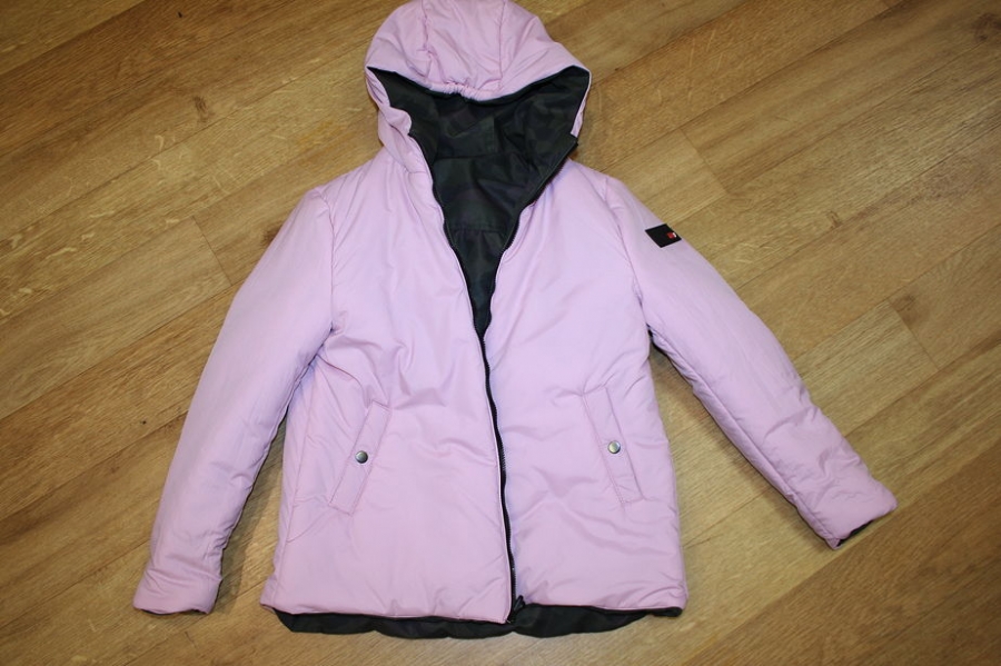 OOF girls color reversible winterjacket army print