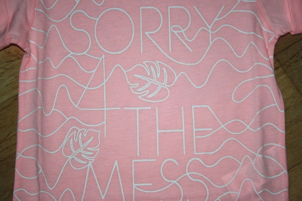 Sorry4theMess feines Logo T-Shirt rose pale