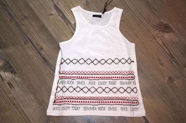 IKKS exclusive Boho Rock Singlet/Tanktop blanc cassé