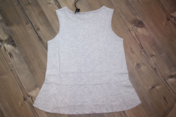 Sorry4theMess ärmelloses Top "Sorry" gris chiné moyen