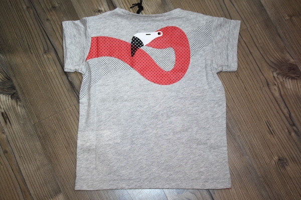 Sorry4theMess T-Shirt "Flamingo" gris chiné moyen