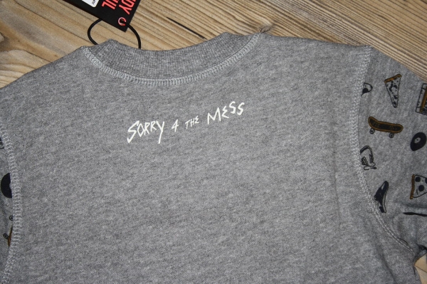 Sorry4theMess sweatshirt gris chiné foncé