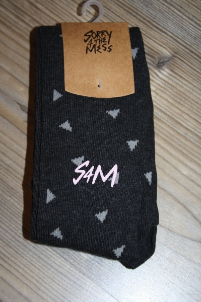 Sorry4theMess Strumpfhose "Triangle" gris chiné anthracite