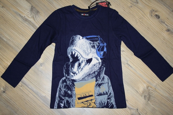Sorry4theMess longsleeve "dino" bleu denim foncé