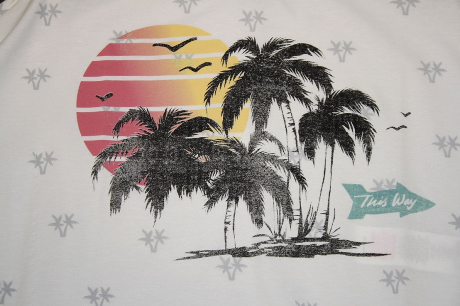 IKKS Plein Ete poncho t-shirt blanc cassé