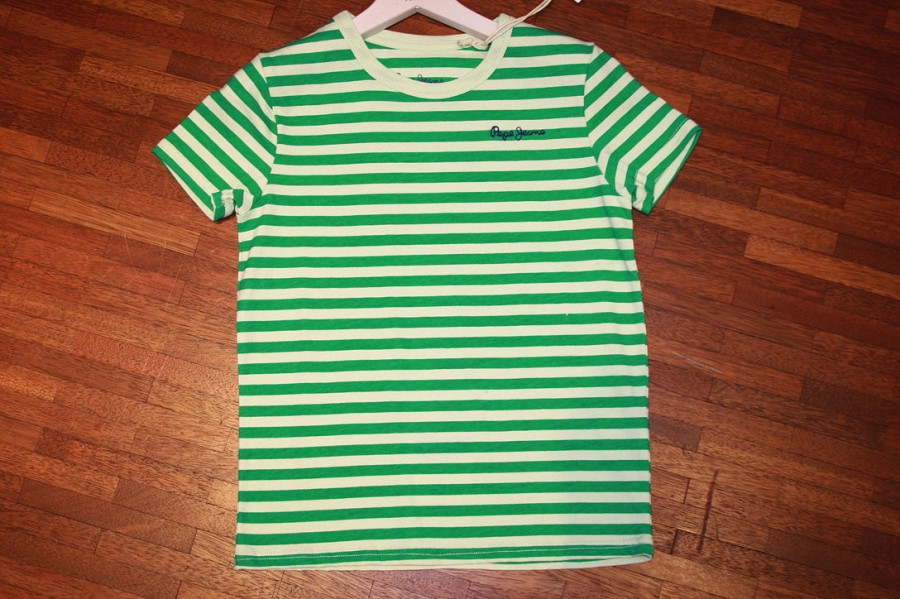 Pepe Jeans striped t-shirt Finlay JR green