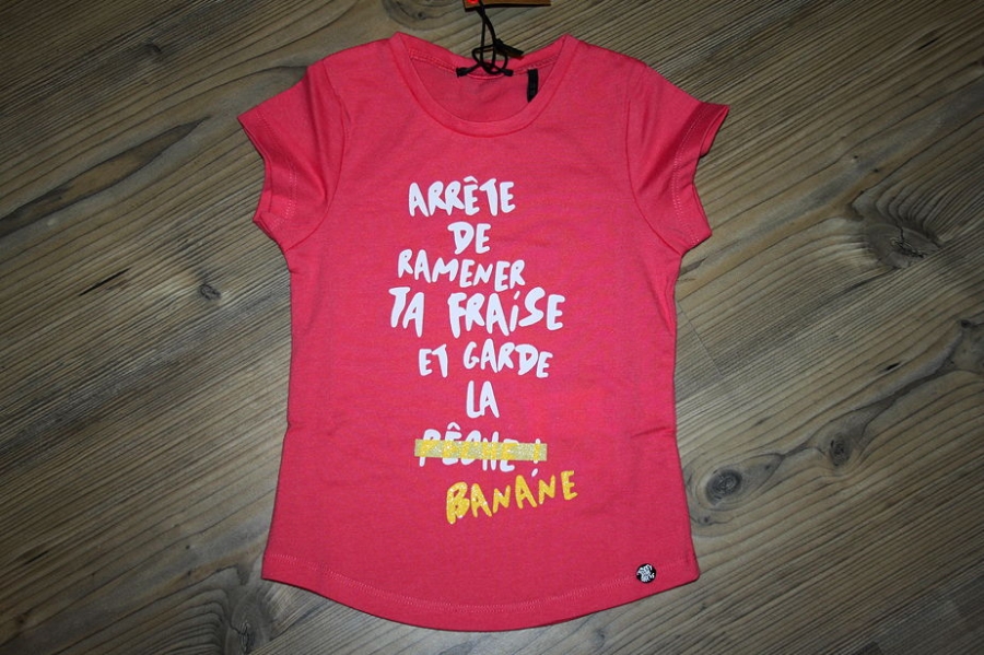 Sorry4theMess basic text t-shirt fuschia