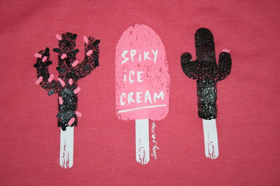 Sorry4theMess t-shirt "spiky ice cream" fuschia