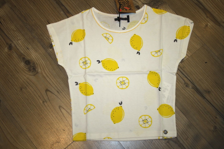 Sorry4theMess t-shirt "citron" blanc cassé