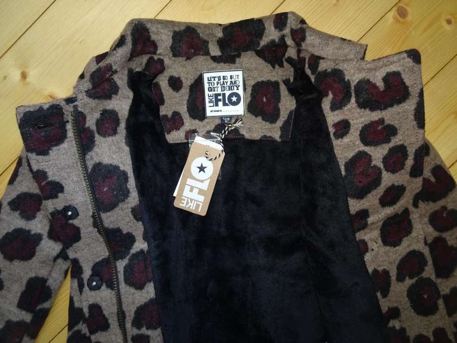 Like FLO caban jacket wool animal bordeaux