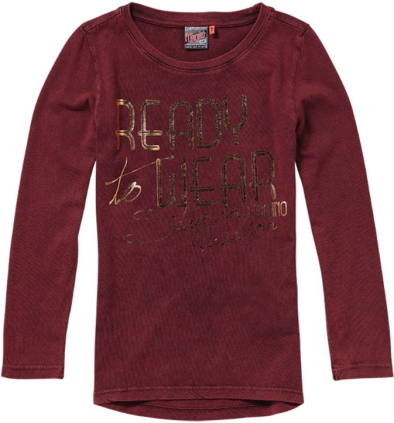Vingino text longsleeve Joliena aubergine red