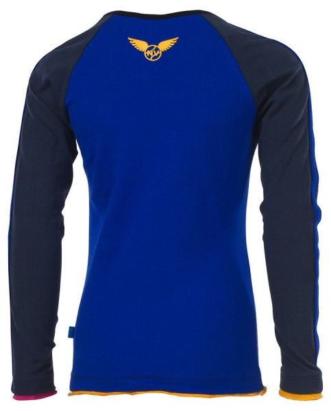 Ninni Vi longsleeve "New York" AOP blue/surf the web