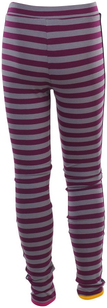 Ninni Vi stripy leggings dark red/purple pot