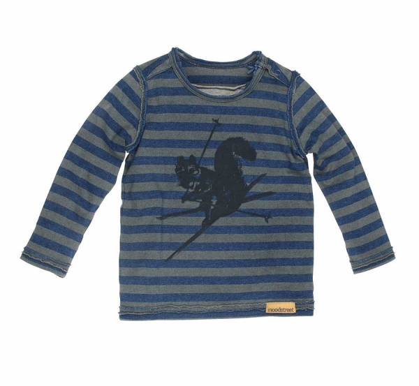 moodstreet Mini boys Ringel-Langarmshirt jeans