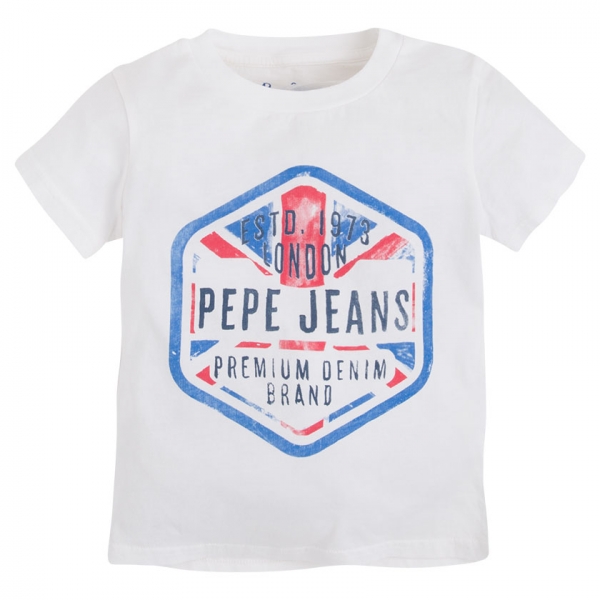 Pepe Jeans Logo T-Shirt Jill off white