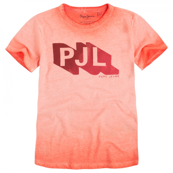 Pepe Jeans Logo T-Shirt John JR life orange