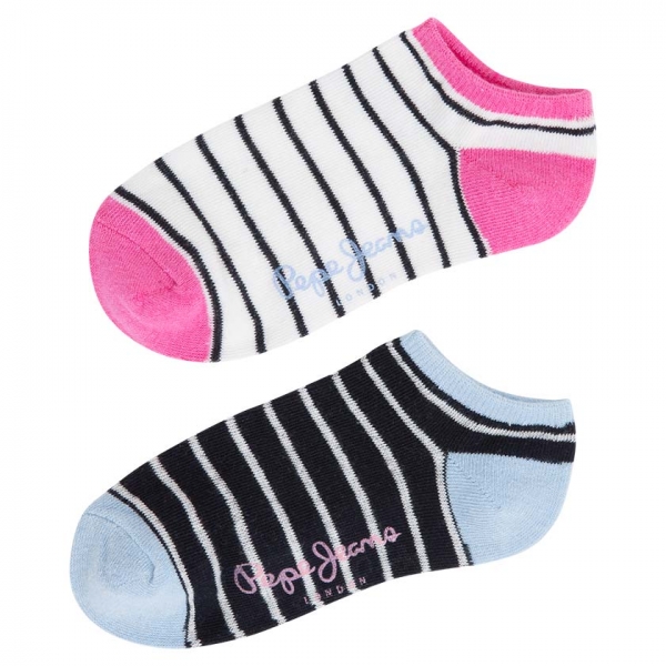 Pepe Jeans pack of 2 trainers/ankle socks Aria multi