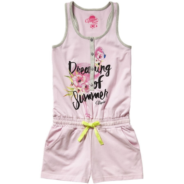 Vingino short onepiece sleepwear/onesie Wodientje multicolor pink