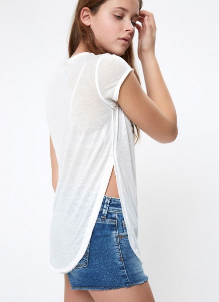 Pepe Jeans Teen sleeveless longtop Clarissa off white