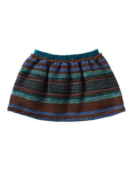 Oilily woven jacquard skirt Sparkle stripe brown