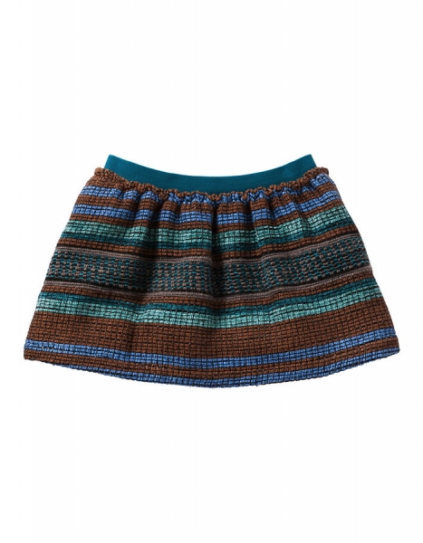 Oilily woven jacquard skirt Sparkle stripe brown