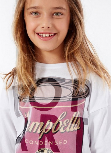 Andy Warhol by Pepe Jeans Langarmshirt Wendi off white