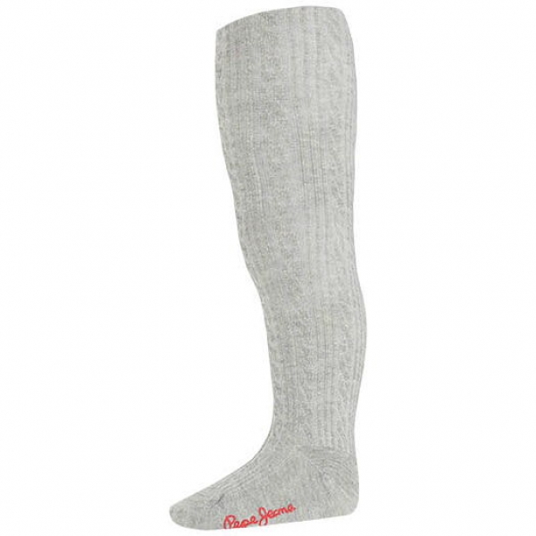 Pepe Jeans cable tights Eva grey marl ---size L/10-12y left only---