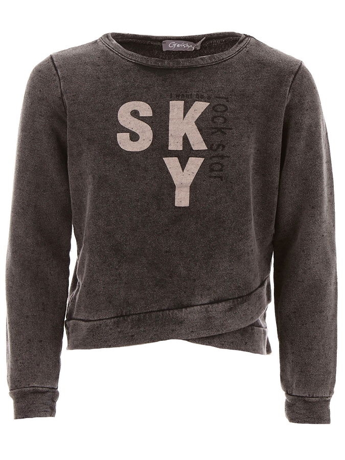 Geisha boxy fit sweater bleached grey