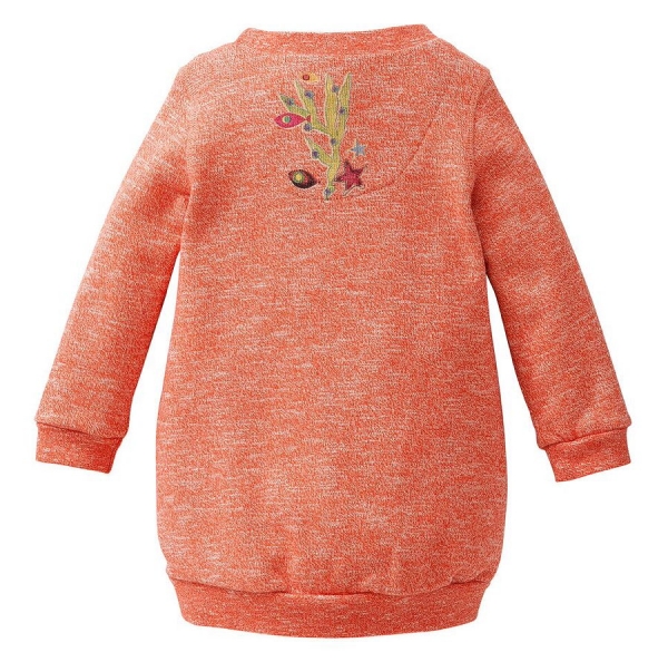 Oilily sweatdress Huppel coral melee with mermaid pink