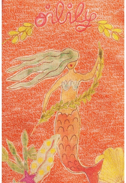 Oilily sweatdress Huppel coral melee with mermaid pink