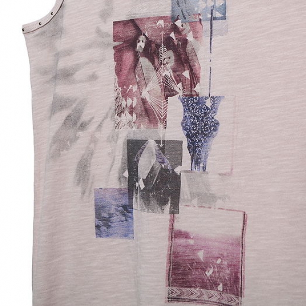 IKKS junior city black Tribal Queen tanktop rose fumé