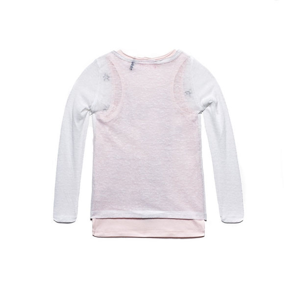 IKKS city black 2in1 top blanc/rose ---size 14y left only---