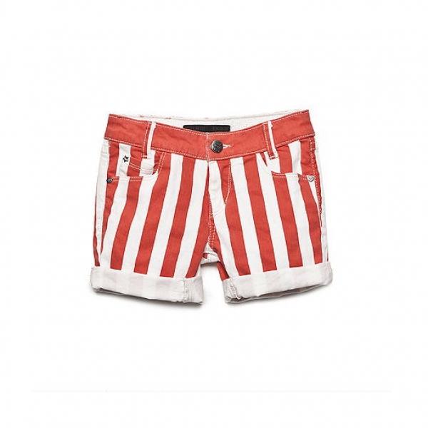 IKKS Sunday Sao Paulo stripy bermuda vermillon