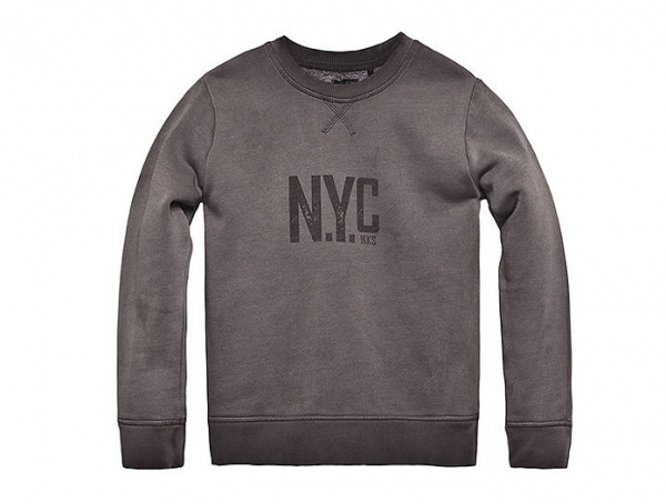 IKKS garcon city in Brooklyn sweatshirt gris ---size 6y left only---