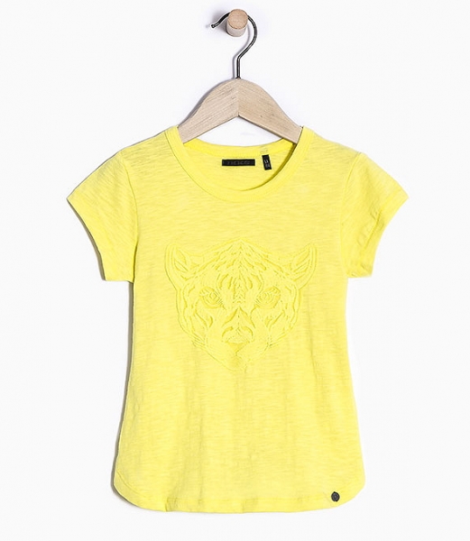 IKKS cargo t-shirt tigerhead jaune