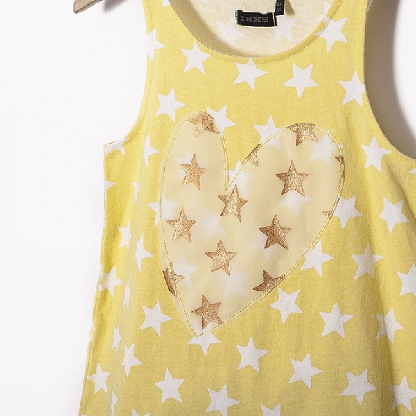 IKKS back to summer sleeveless top jaune
