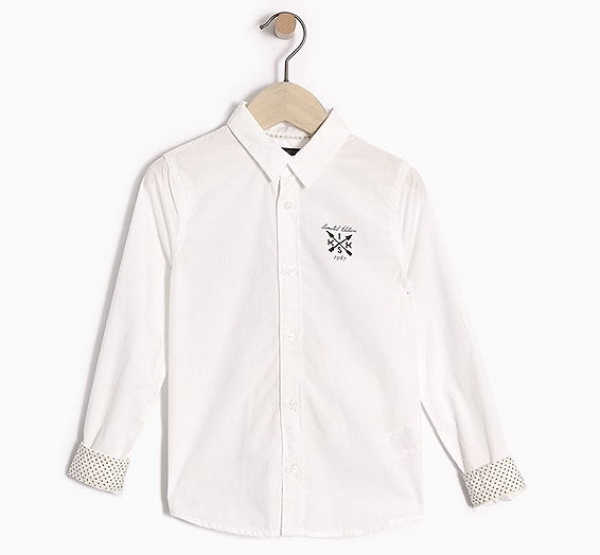 IKKS garcon back to summer shirt "YEAH" blanc