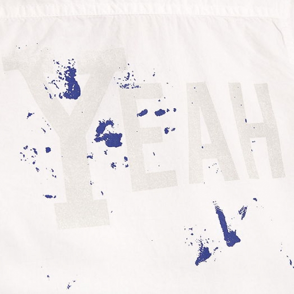 IKKS garcon back to summer shirt "YEAH" blanc
